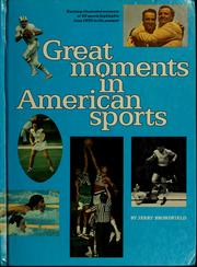 Cover of: Great moments in American sports.