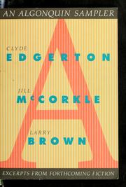 Cover of: An Algonquin sampler | Clyde Edgerton