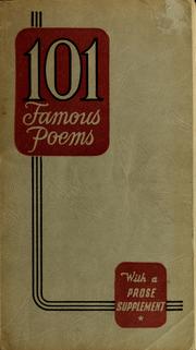 Cover of: One hundred and one famous poems, with a prose supplement: an anthology.