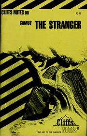 Cover of: Cliffs Notes on Camus' The Stranger