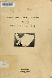 Cover of: Hand papermaking manual