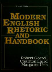Cover of: Modern English rhetoric and handbook by Robert M. Gorrell
