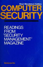 Cover of: Computer security: readings from Security management magazine