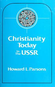 Cover of: Christianity today in the USSR | Parsons, Howard L.
