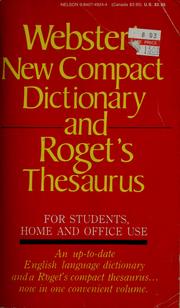 Cover of: Webster's new compact dictionary.