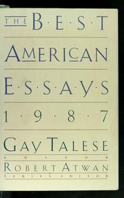Cover of: The Best American essays