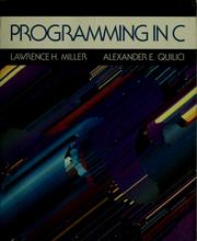 Cover of: Programming in C by Lawrence H. Miller