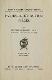 Cover of: Pathelin et autres pièces