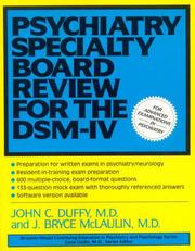 Cover of: Psychiatry specialty board review for the DSM-IV by Duffy, John C.