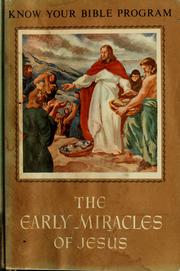 Cover of: The early miracles of Jesus