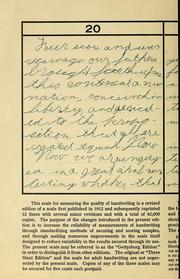 Measuring scale for handwriting by Leonard Porter] Ayres