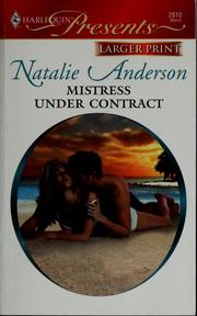 Cover of: Mistress under contract by Natalie Anderson