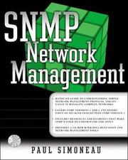 Cover of: SNMP Network Management (McGraw-Hill Computer Communications Series)