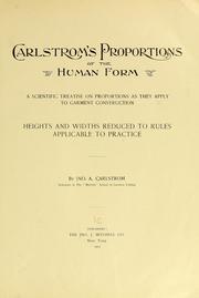 Cover of: Carlstrom's proportions of the human form