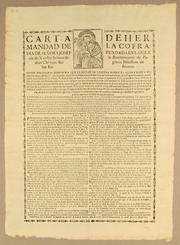 Cover of: Carta de hermandad de la Cofradia de señor S.Josef [sic] fundada en la Iglesia de Nuestra Señora de la Buenamuerte de Padres Clèrigos Reglares Ministros de los Enfermos