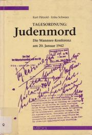 Cover of: Tagesordnung: Judenmord : die Wannsee-Konferenz am 20. Januar 1942 by Kurt Pätzold und Erika Schwarz