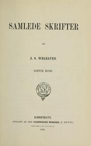 Cover of: Samlede skrifter af J.S. Welhaven