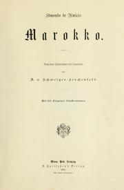 Cover of: Marokko: Nach dem Italienischen frei bearb. von A. v. Schweiger-Lerchenfeld