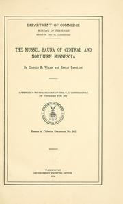 Cover of: The mussel fauna of central and northern Minnesota