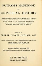 Cover of: Putnam's handbook of universal history