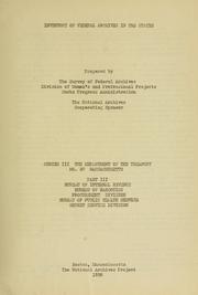 Cover of: Inventory of federal archives in the states | Survey of Federal Archives (U.S.)