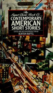 Cover of: The Signet classic book of contemporary American short stories by edited and with an introduction by Burton Raffel