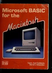 Cover of: Microsoft BASIC for the Macintosh by Larry Joel Goldstein