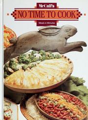 Cover of: McCall's No Time to Cook: Meals in Minutes