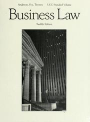 Cover of: Business law by Ronald A. Anderson