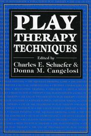 Cover of: Play therapy techniques