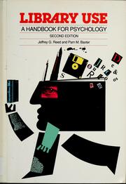 Cover of: Library use by Jeffrey G. Reed