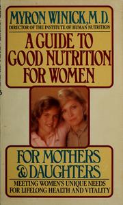 Cover of: For mothers & daughters by Myron Winick