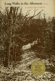 Cover of: Long walks in the afternoon: poems
