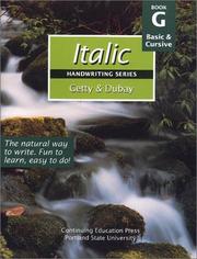 Cover of: Italic Handwriting Series Book G