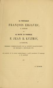 Cover of: Contribution à la malacologie de la Croatie