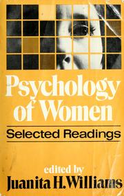 Cover of: Psychology of women: selected readings