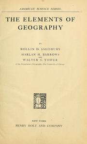 Cover of: The elements of geography