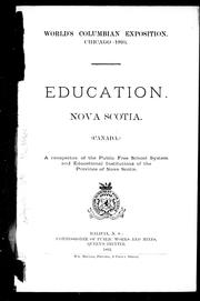 Education Nova Scotia (Canada) by A. H. MacKay