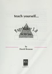Cover of: Pagemaker 5.0 for the Mac by David Browne