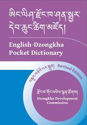 English-Dzongkha Pocket Dictionary by Dorji, Sangye