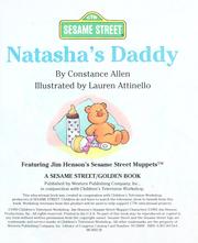 Cover of: Natasha's daddy: featuring Jim Henson's Sesame Street Muppets