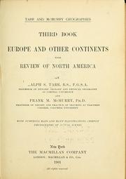 Cover of: Europe and other continents by Ralph S. Tarr