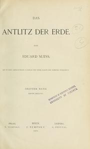 Cover of: Das Antlitz der Erde