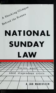 National Sunday law by A. Jan Marcussen