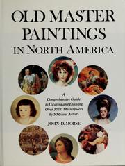 Old master paintings in North America by John D. Morse