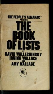 Cover of: The book of lists by David Wallechinsky