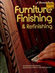 Cover of: Furniture Finishing and Refinishing by Sunset Books