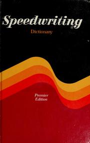 Cover of: Speedwriting dictionary | 