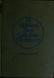 Cover of: Webster's new collegiate dictionary.