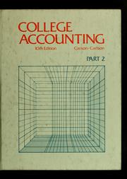 Cover of: College accounting by A. B. Carson